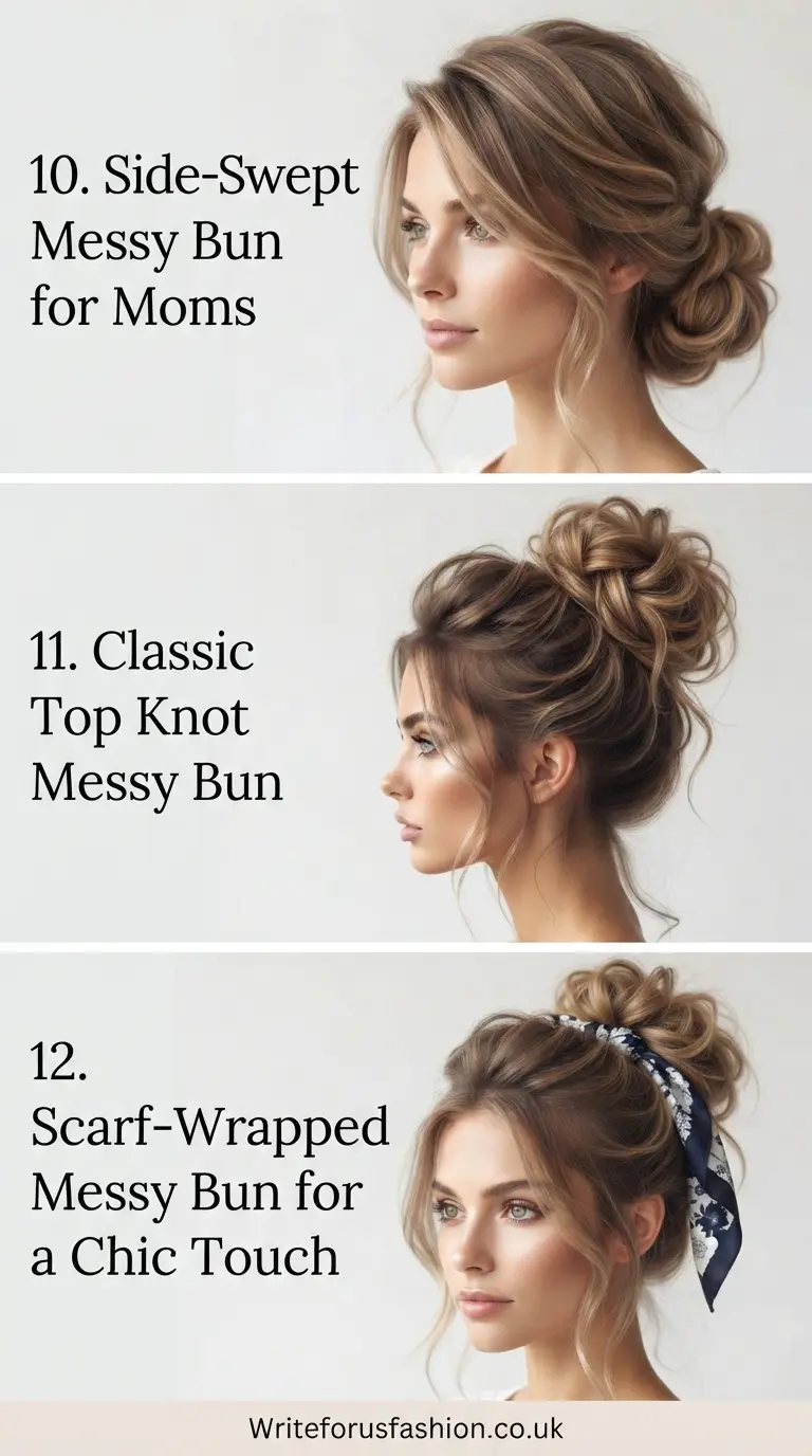 20 Perfect Messy Bun Ideas for Moms With Thin Hair 5 Perfect Messy Bun Ideas for Moms With Thin Hair part4