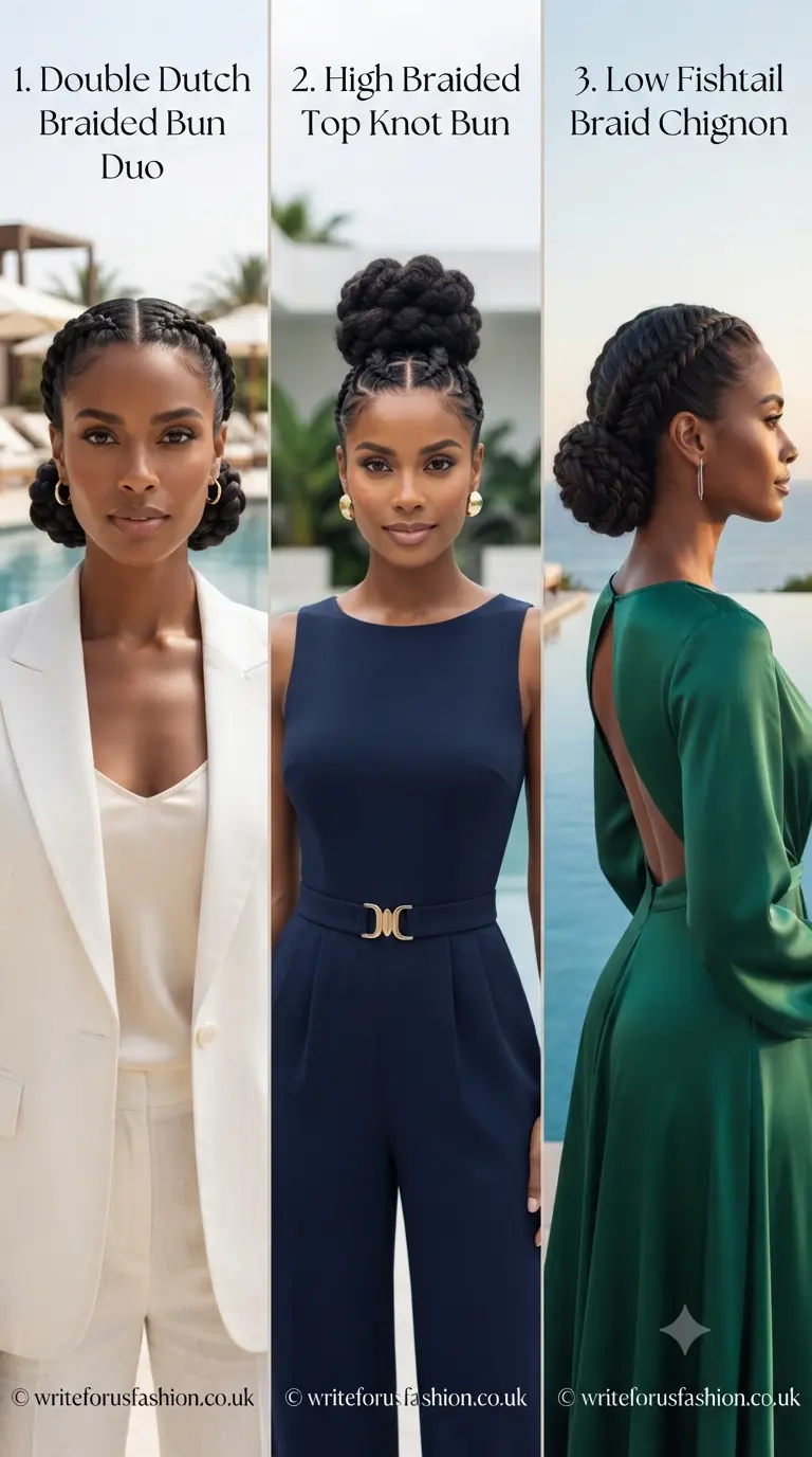 Pool Fade Braid Bun Hairstyles part 1