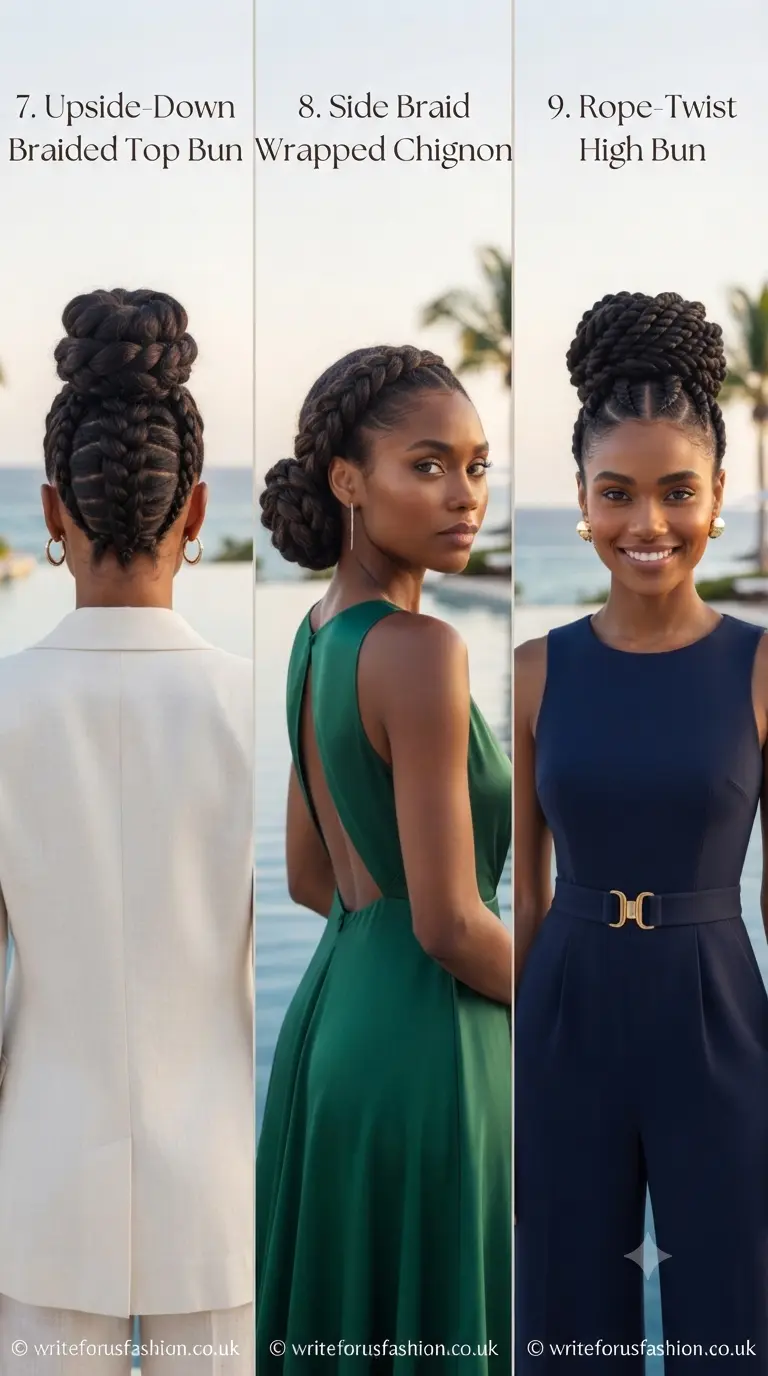Pool Fade Braid Bun Hairstyles part 3