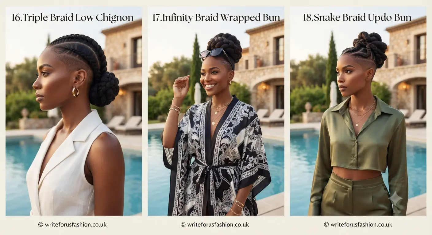 Pool Fade Braid Bun Hairstyles part 6
