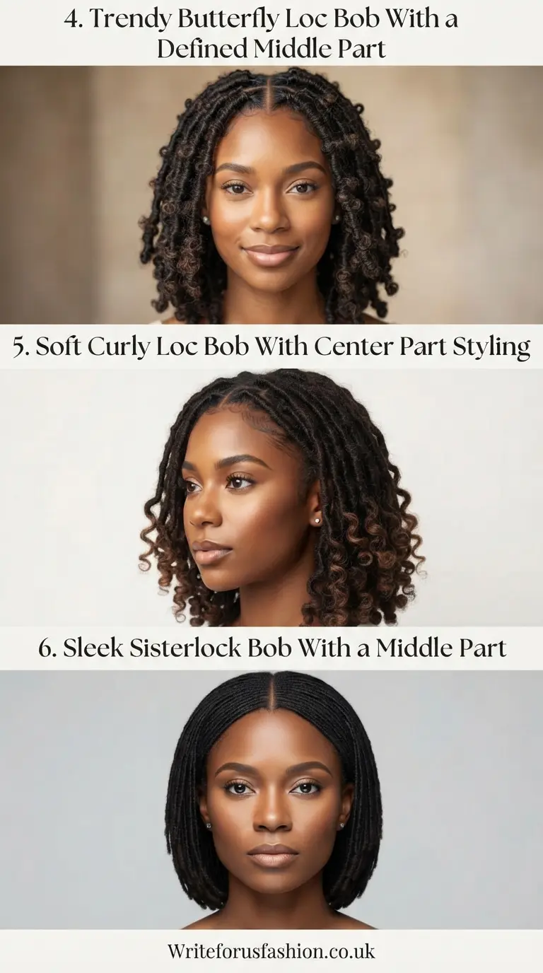 20 Stunning Loc Bob With Middle Part Styles To Try Now 3 Stunning Loc Bob With Middle Part Styles part 2