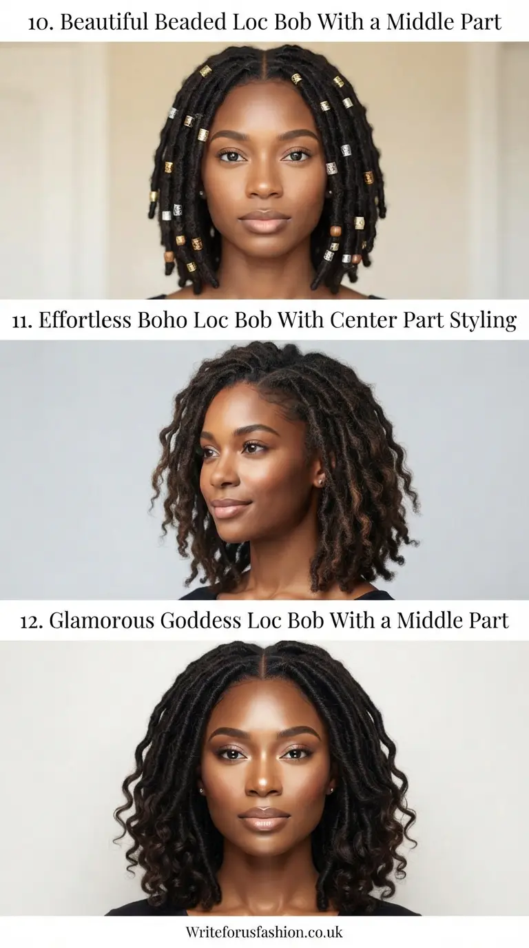 20 Stunning Loc Bob With Middle Part Styles To Try Now 5 Stunning Loc Bob With Middle Part Styles part 4