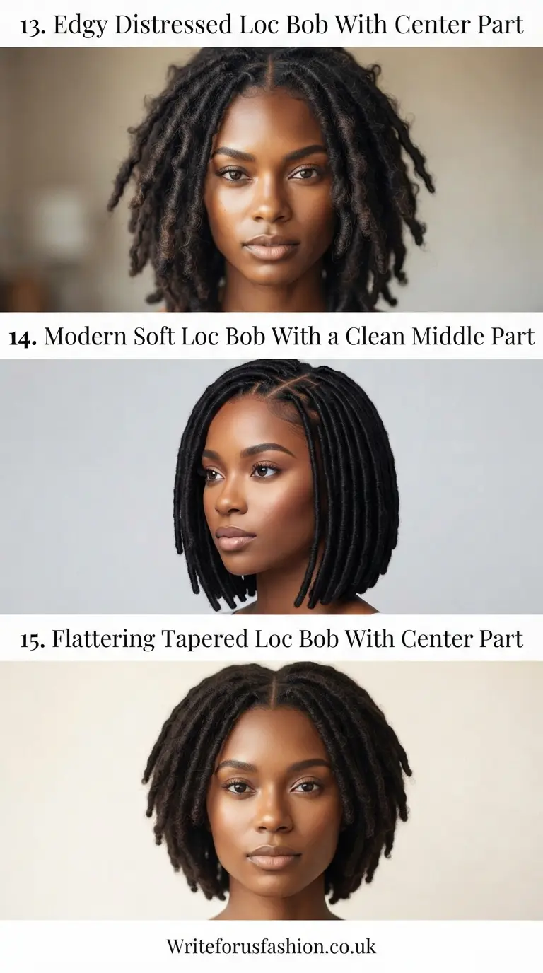 20 Stunning Loc Bob With Middle Part Styles To Try Now 6 Stunning Loc Bob With Middle Part Styles part 5