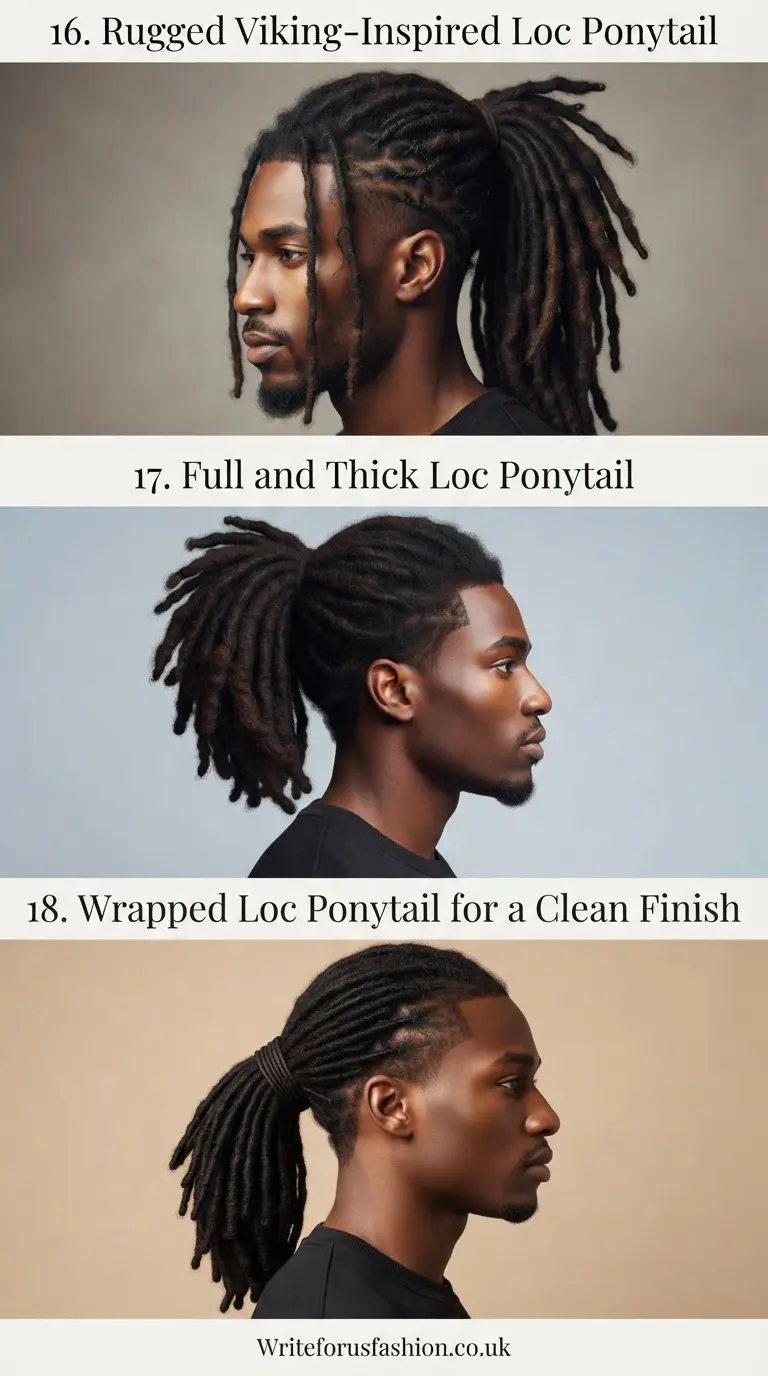 20 Stylish Loc Ponytail Hairstyles for Black Men to Try Now 7 Stylish Loc Ponytail Hairstyles for Black Men last part