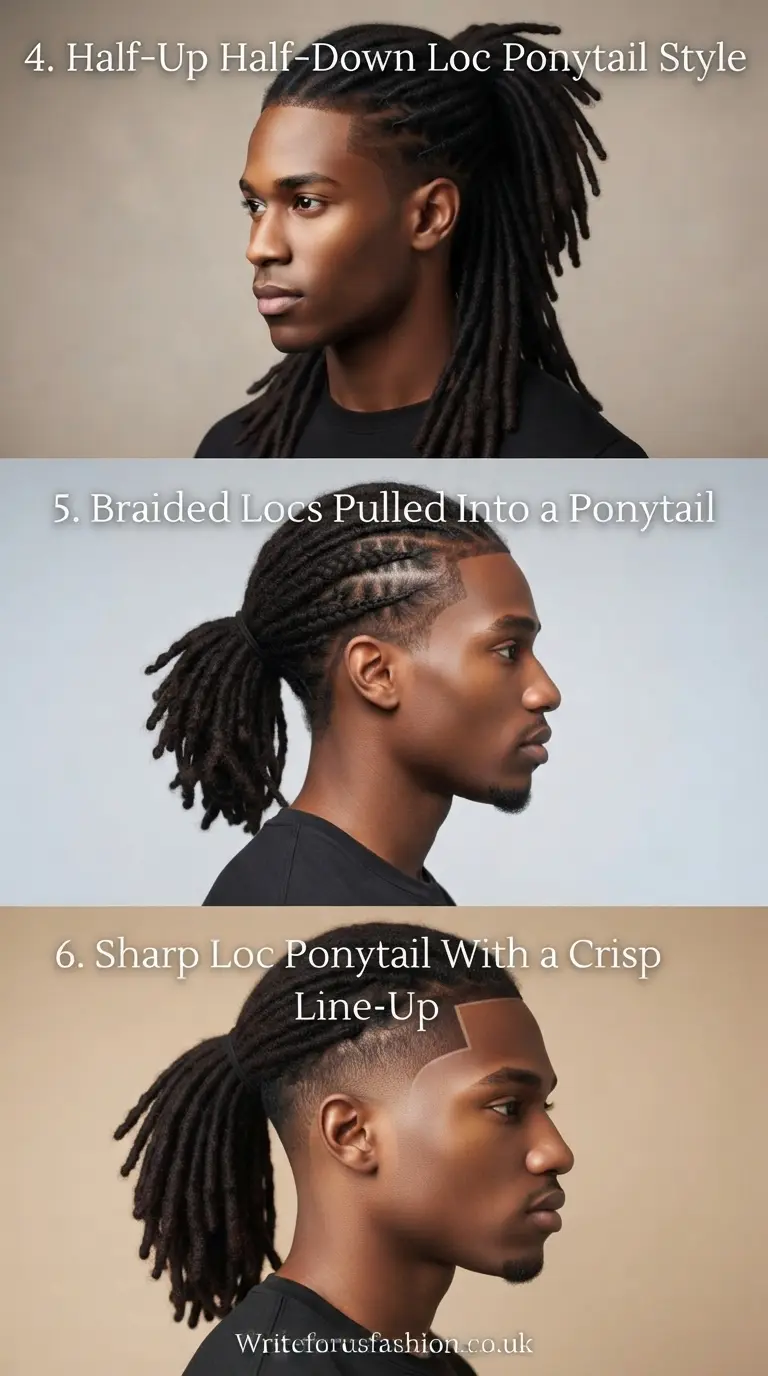 20 Stylish Loc Ponytail Hairstyles for Black Men to Try Now 3 Stylish Loc Ponytail Hairstyles for Black Men part 2
