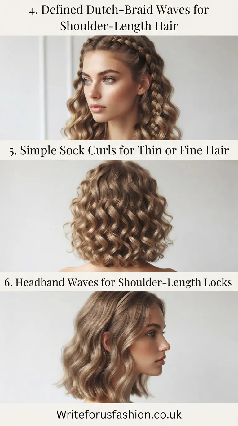 20 Beautiful Heatless Wave Styles for Shoulder-Length Fine Hair 3 Wave Styles for Shoulder-Length Fine Hair part2