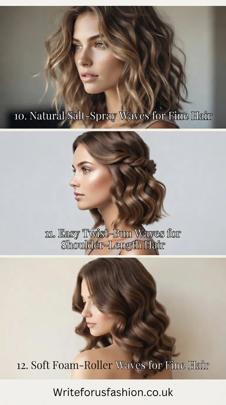 20 Beautiful Heatless Wave Styles for Shoulder-Length Fine Hair 5 Wave Styles for Shoulder-Length Fine Hair part4