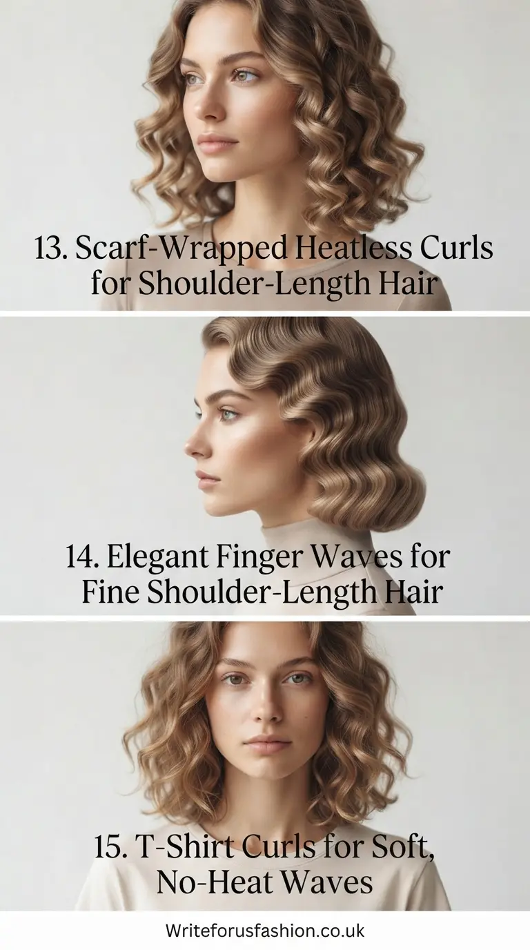 20 Beautiful Heatless Wave Styles for Shoulder-Length Fine Hair 6 Wave Styles for Shoulder-Length Fine Hair part5