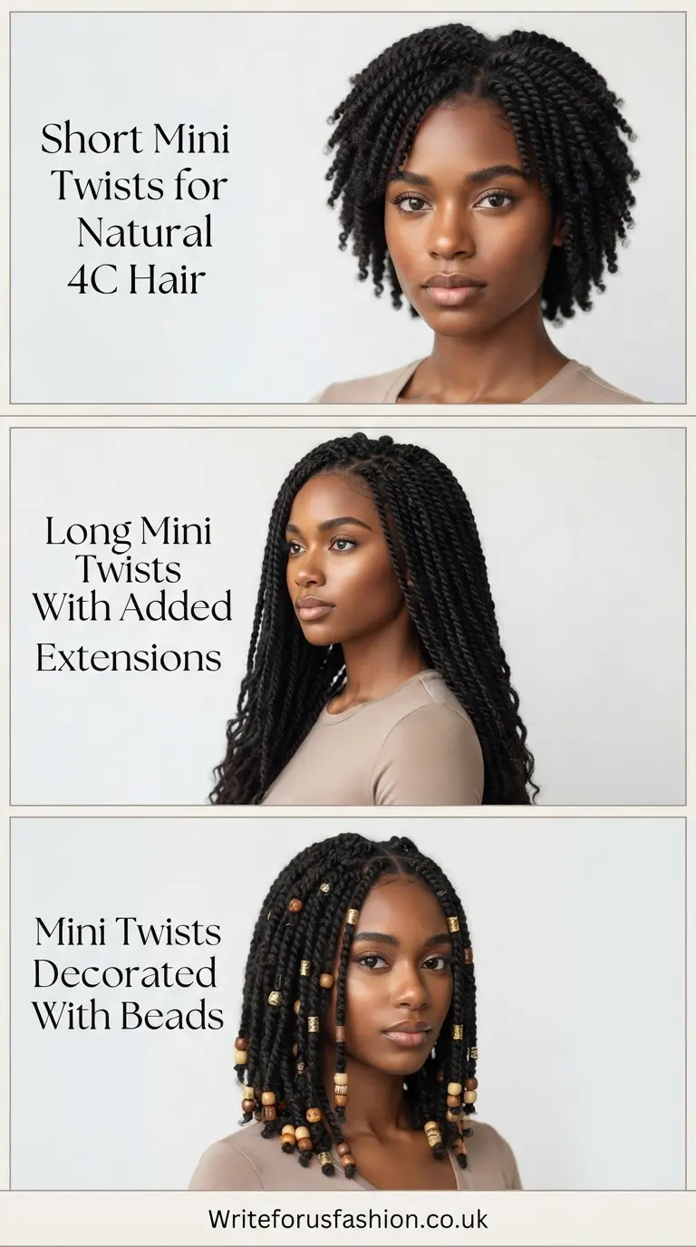 20 Beautiful Mini Twists on 4C Hair Women Will Love to Try 2 Women Mini Twists on 4C Hair part1