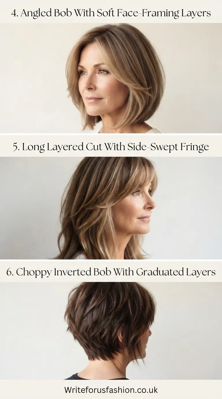 Layered Haircuts for Women Over 50 With Round Faces part2