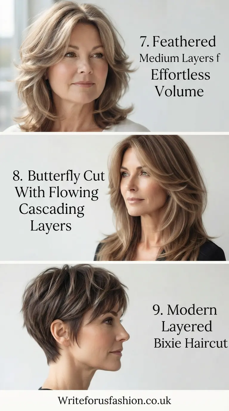 Layered Haircuts for Women Over 50 With Round Faces part3