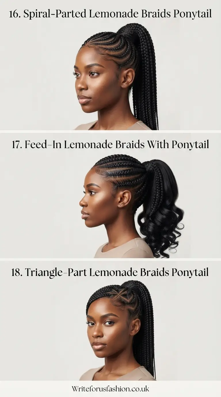 20 Gorgeous Lemonade Braids Into Ponytail Hairstyles for a Stylish Look 7 Lemonade Braids Into Ponytail Hairstyles Last Part