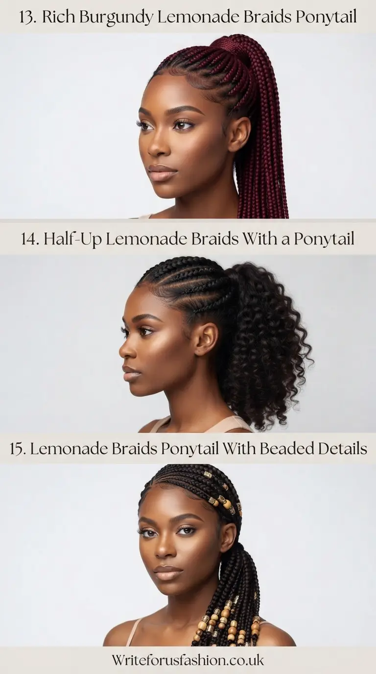 20 Gorgeous Lemonade Braids Into Ponytail Hairstyles for a Stylish Look 6 Lemonade Braids Into Ponytail Hairstyles Part 5