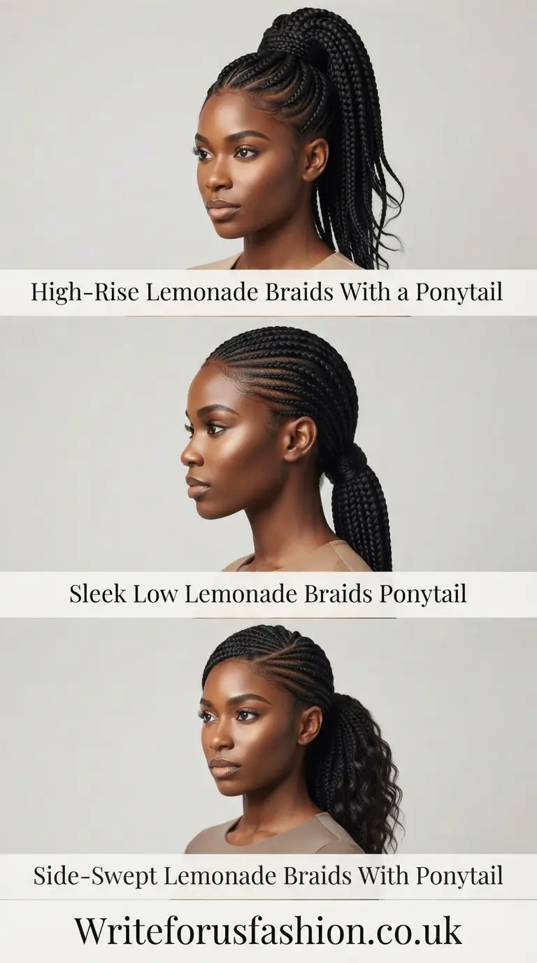 20 Gorgeous Lemonade Braids Into Ponytail Hairstyles for a Stylish Look 2 Lemonade Braids Into Ponytail Hairstyles Part1