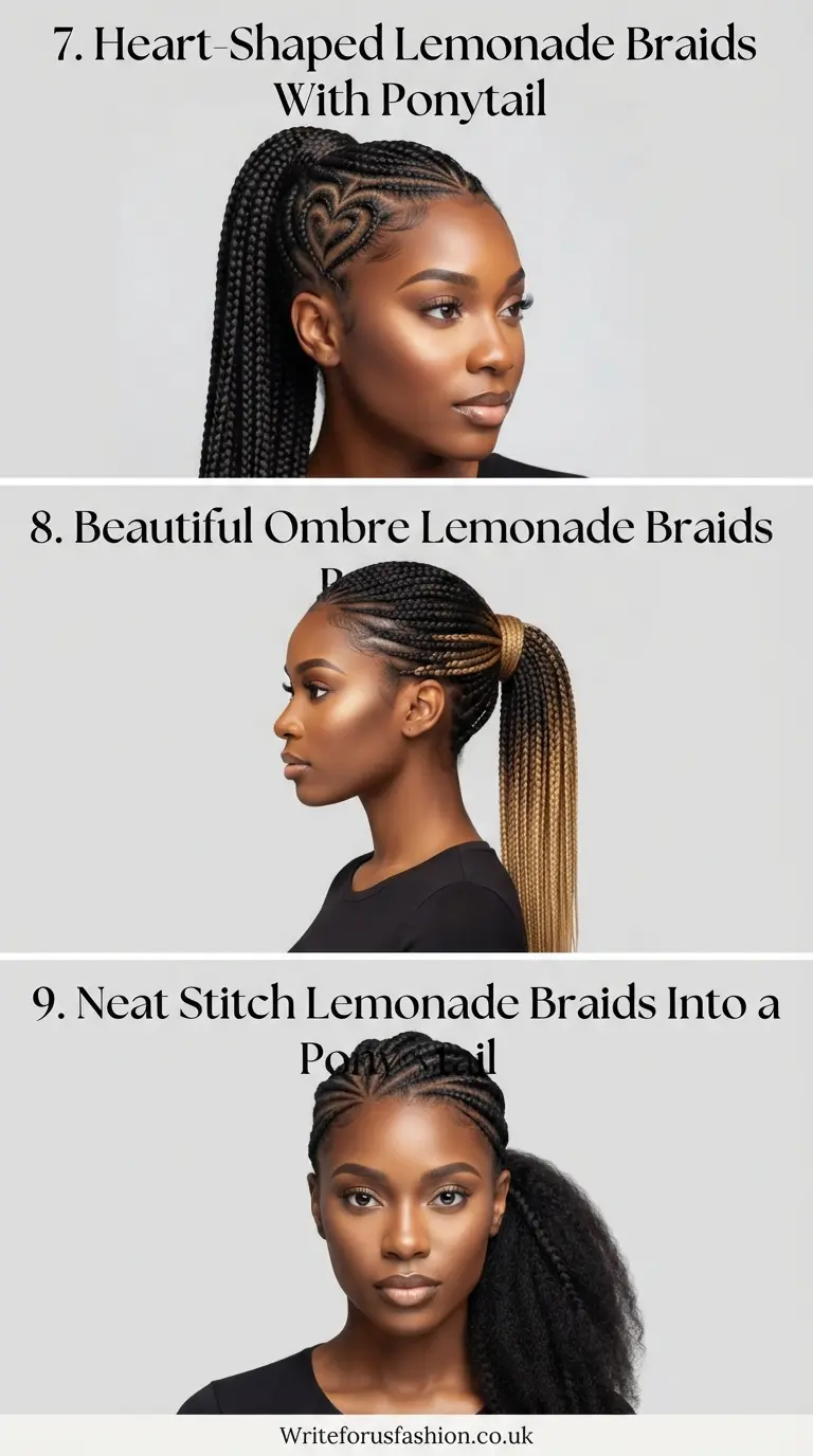 20 Gorgeous Lemonade Braids Into Ponytail Hairstyles for a Stylish Look 4 Lemonade Braids Into Ponytail Hairstyles Part3