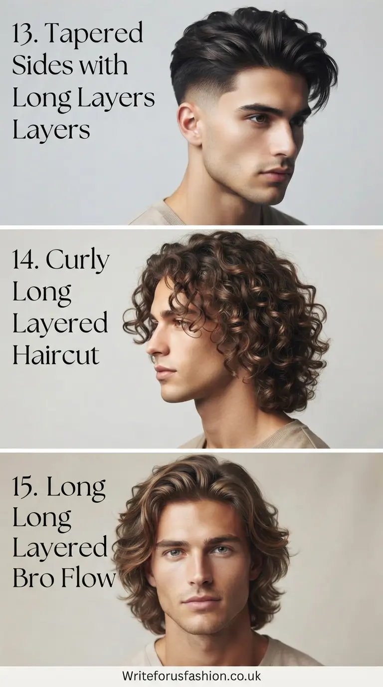 20 Distinguished Long Layers Haircut Ideas for Older Men 6 13. Tapered Sides with Long Layers