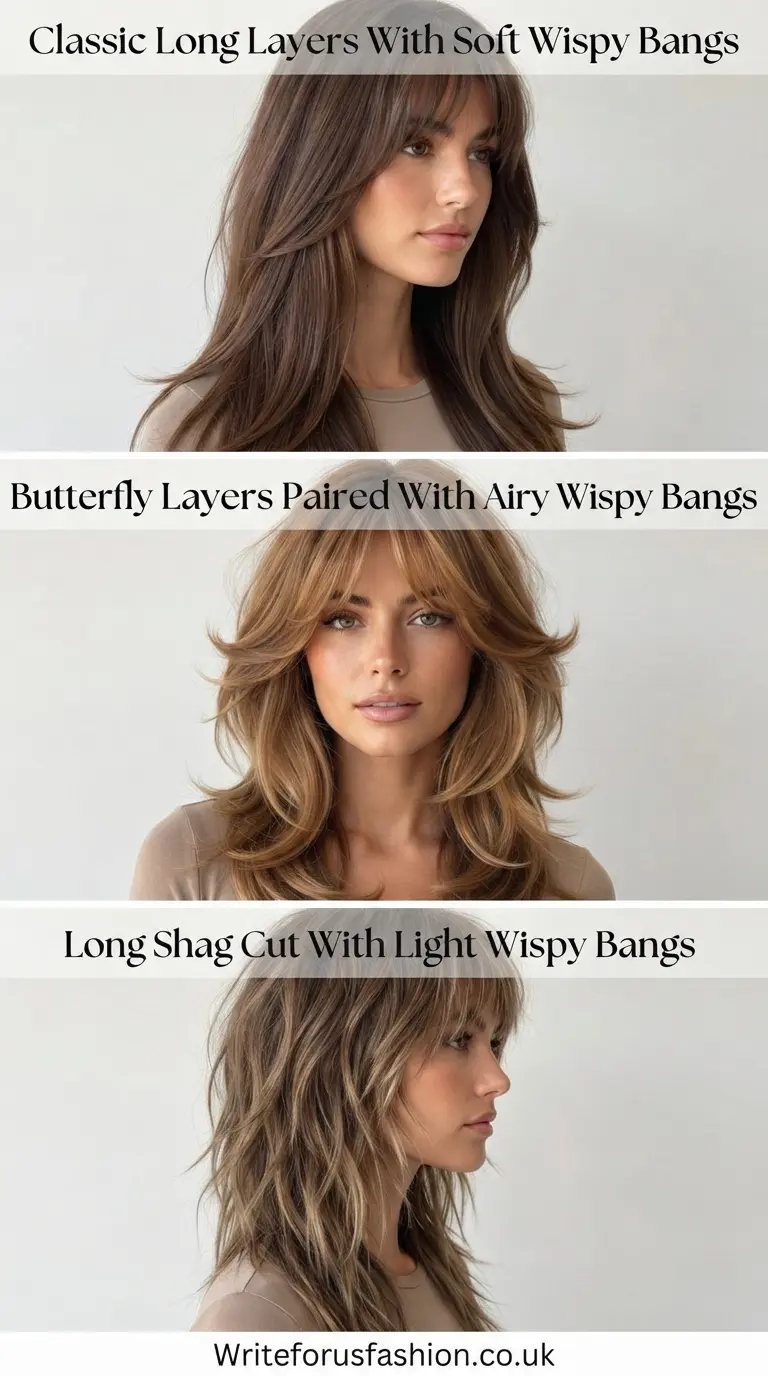  Long Layers With Wispy Bangs for Women part1