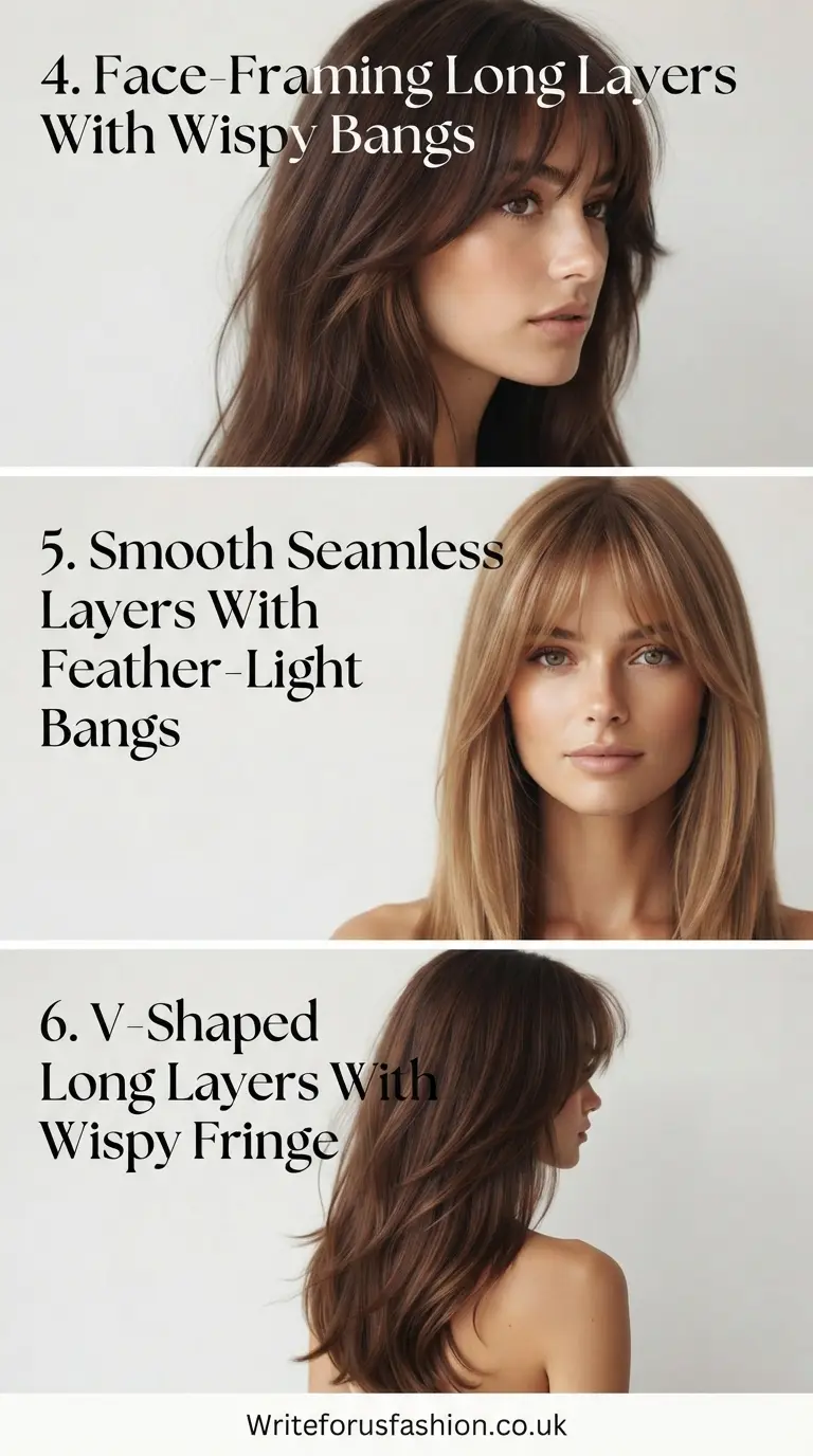  Long Layers With Wispy Bangs for Women part2