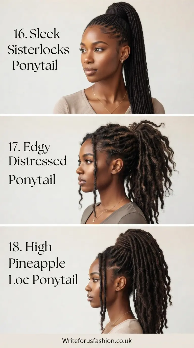 20 Gorgeous Long Loc Ponytail Hairstyles for Women That Make a Statement 7 Long Loc Ponytail Hairstyles lastpart