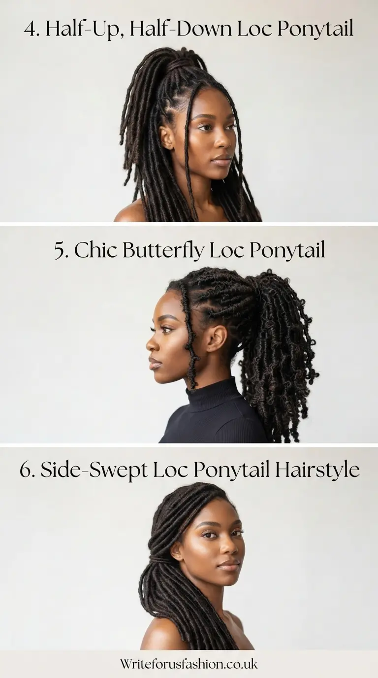 20 Gorgeous Long Loc Ponytail Hairstyles for Women That Make a Statement 3 Long Loc Ponytail Hairstyles part2
