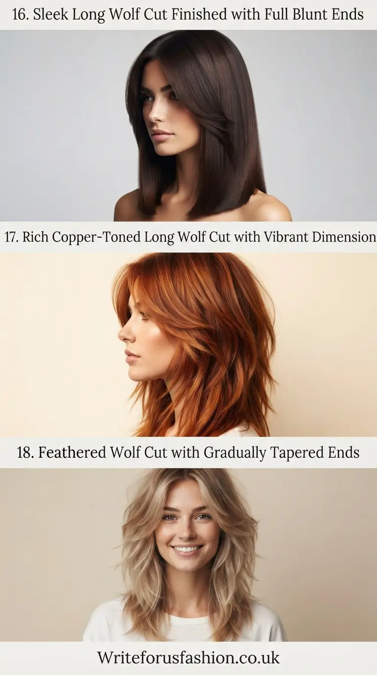 20 Stunning Long Wolf Cut Hairstyles for Fine Hair Women 7 Long Wolf Cut Hairstyles for Fine Hair Women lastpart