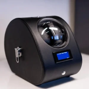 Single Watch Winder Black Leather