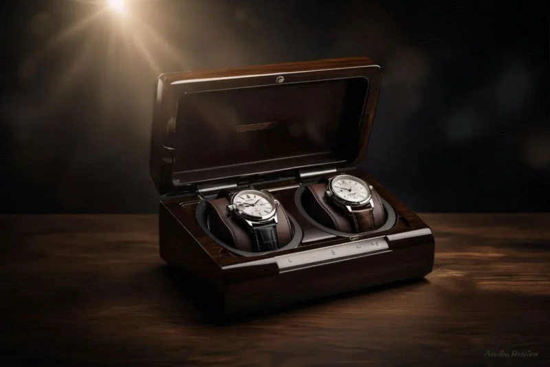 2 Watch Winder Dark Walnut Piano Lacquer