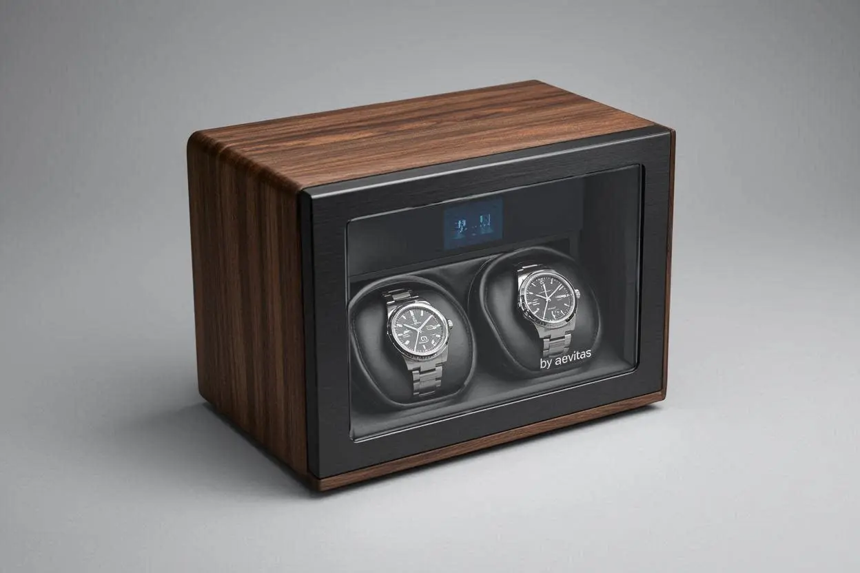 Premium Automatic 2 Watch Winder With Touch Screen
