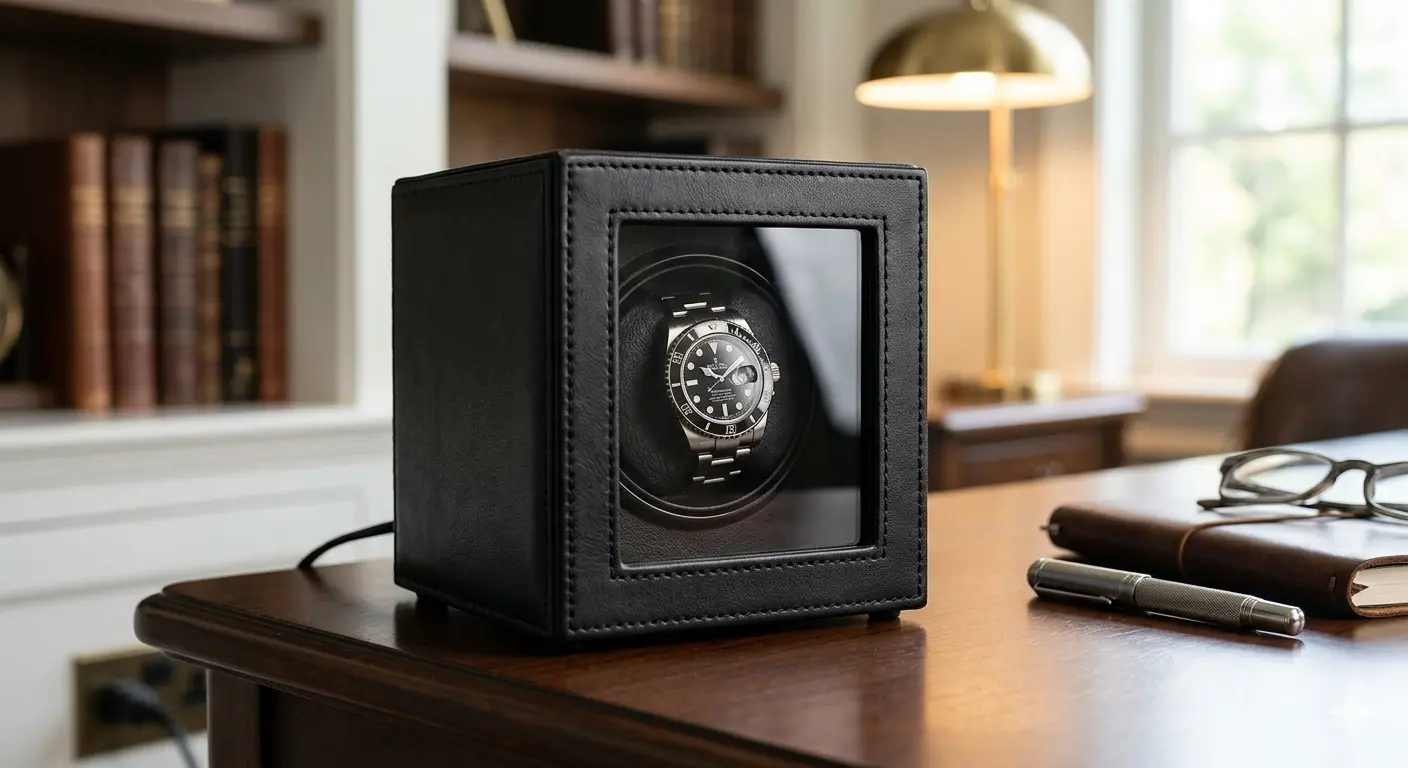 Premium Single Watch Winder Black Genuine Leather by Aevitas Review