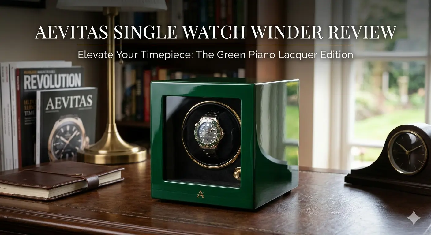 Single Watch Winder in Green Piano Lacquered Finish by Aevitas Review