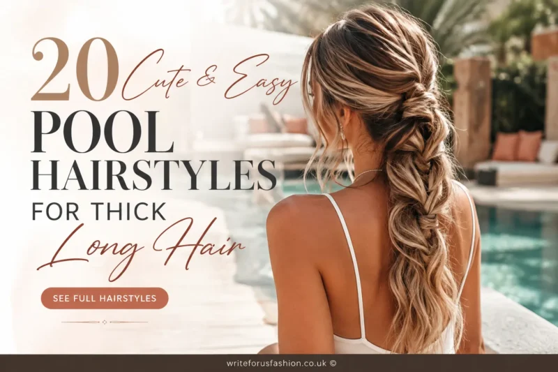 20 Cute & Easy Pool Hairstyles for Thick Long Hair