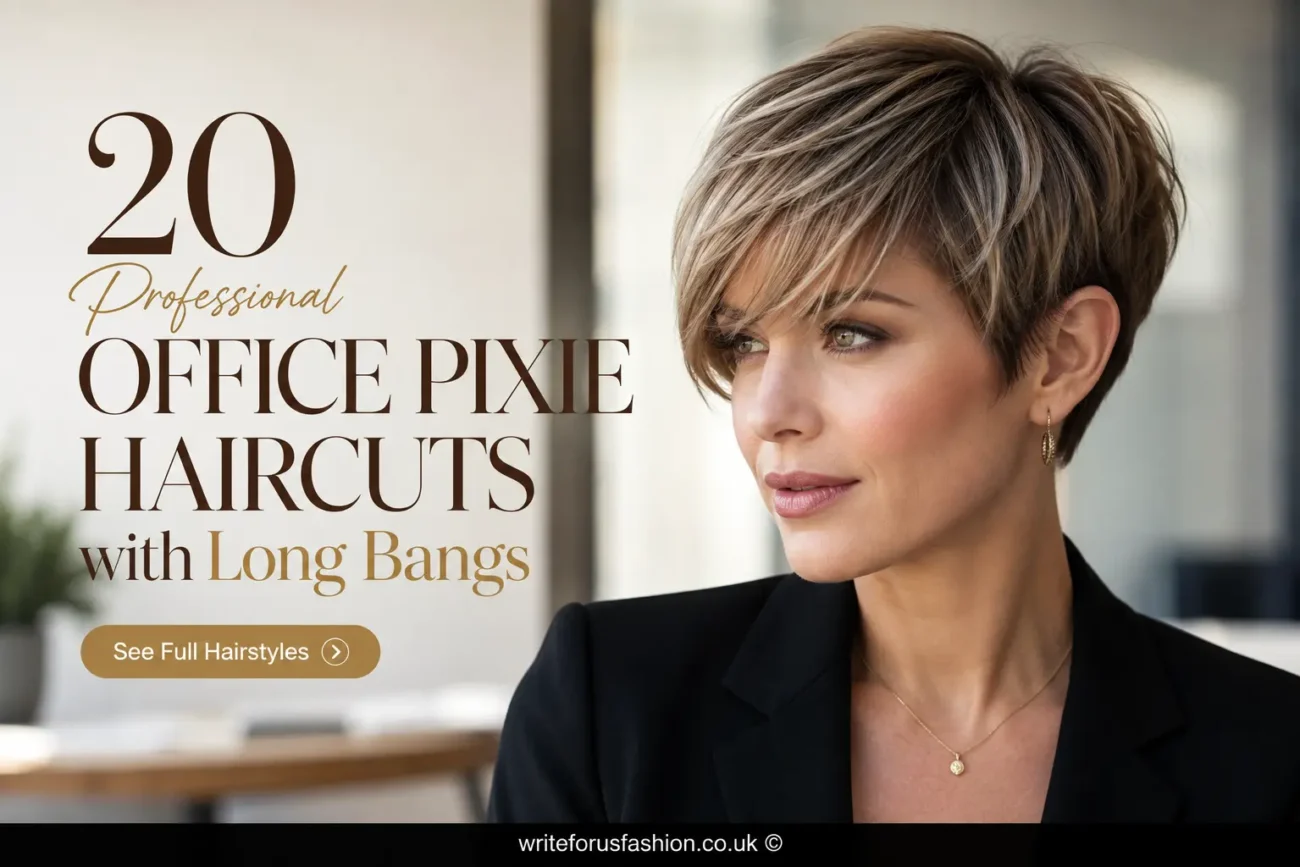 20 Professional Office Pixie Haircuts with Long Bangs