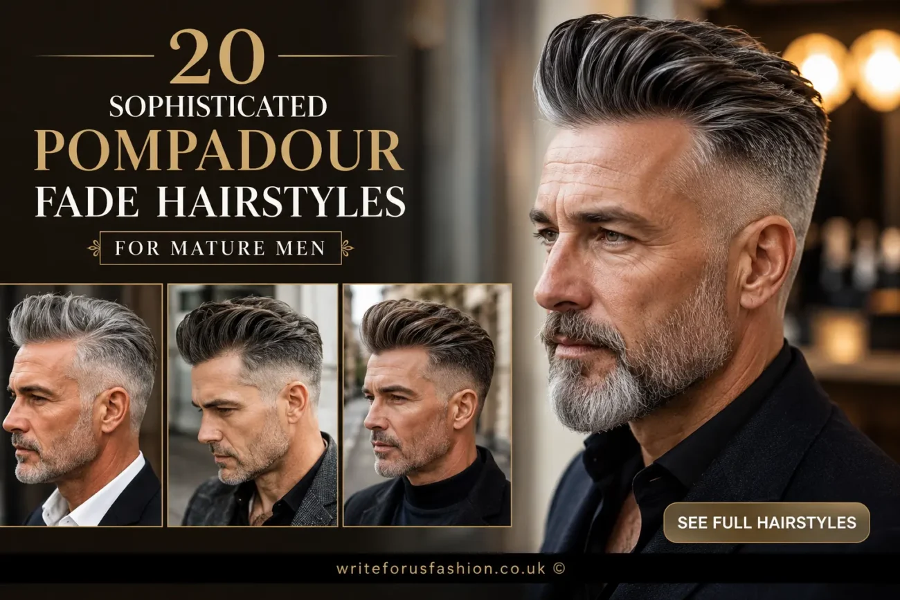 20 Sophisticated Pompadour Fade Hairstyles for Mature Men