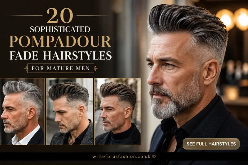 20 Sophisticated Pompadour Fade Hairstyles for Mature Men