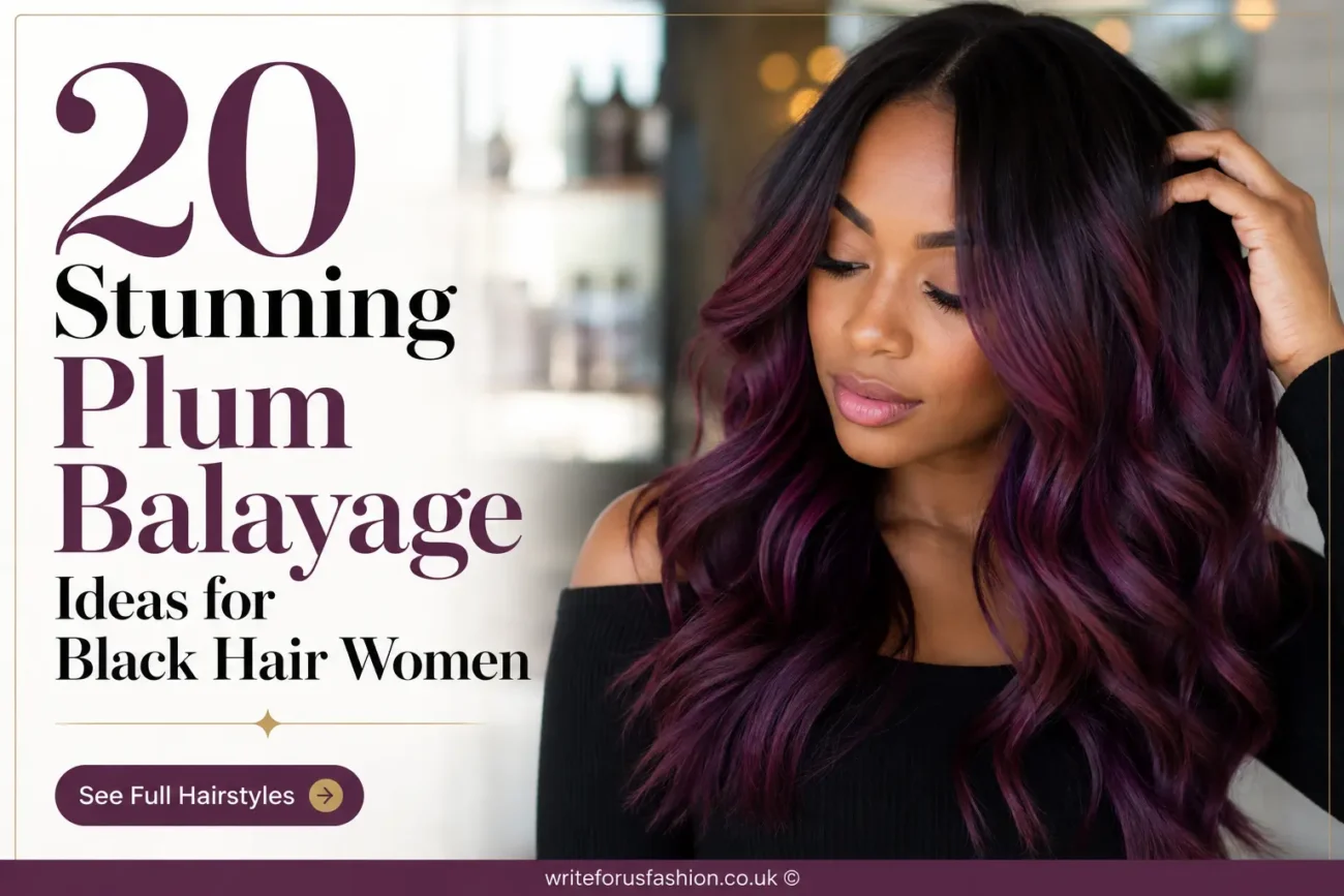 20 Stunning Plum Balayage Ideas for Black Hair Women