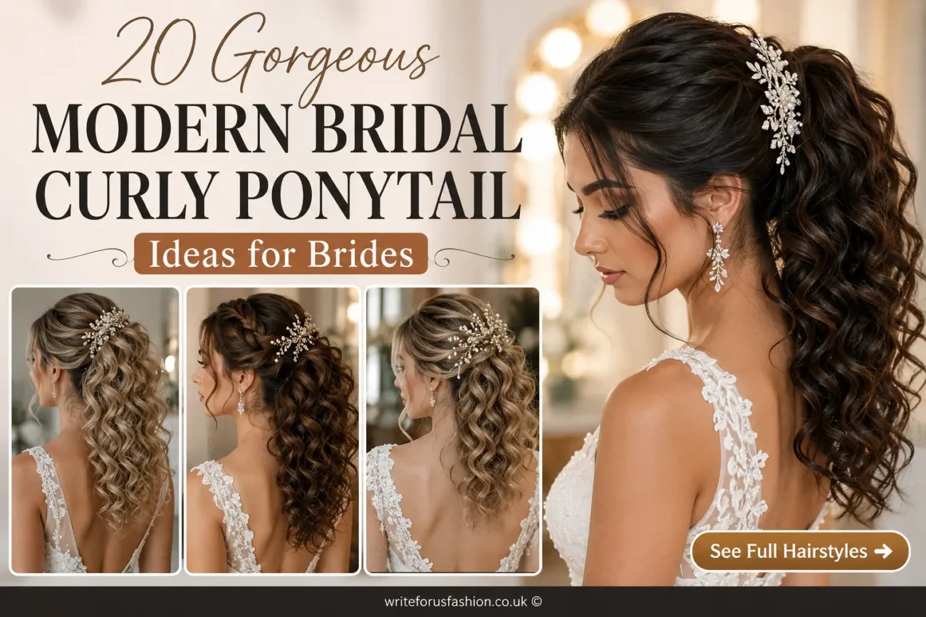 Bridal Curly Ponytail Ideas for Brides