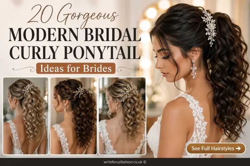 Bridal Curly Ponytail Ideas for Brides