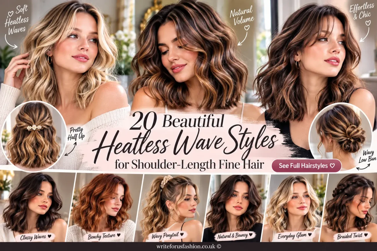 Heatless Wave Styles for Shoulder-Length Fine Hair