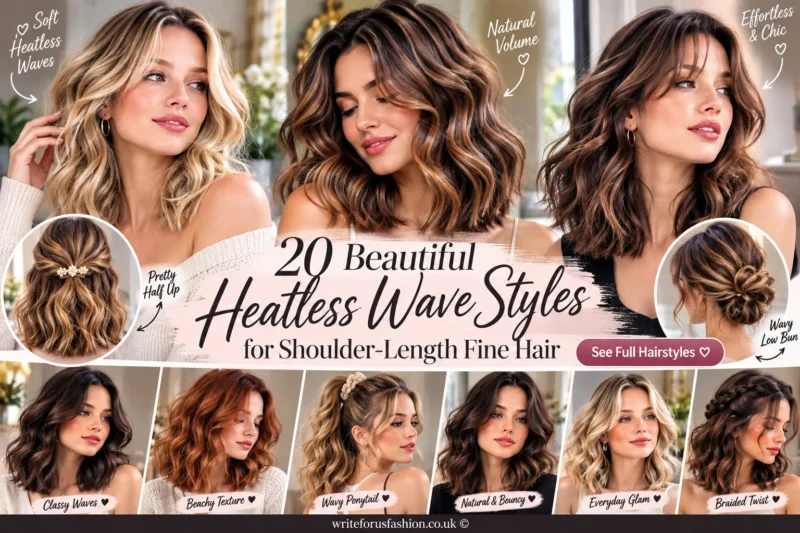 20 Beautiful Heatless Wave Styles for Shoulder-Length Fine Hair