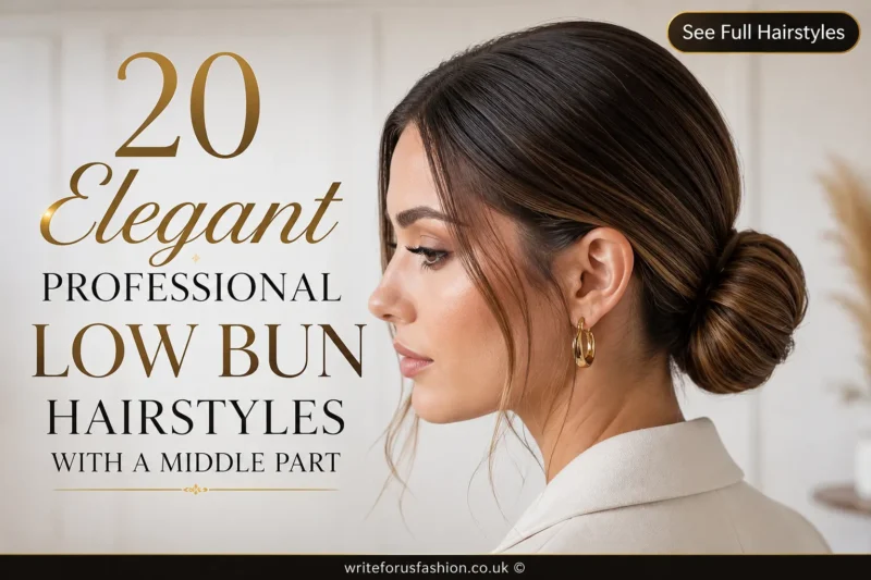20 Elegant Professional Low Bun Hairstyles With a Middle Part