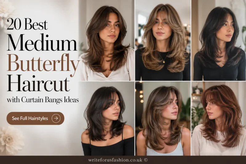 20 Best Medium Butterfly Haircut with Curtain Bangs Ideas