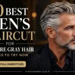 Mens Haircut for Mature Gray Hair