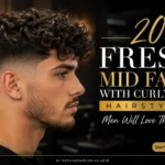 Mid Fade with Curly Top Hairstyles Men
