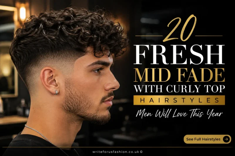 20 Fresh Mid Fade with Curly Top Hairstyles Men Will Love This Year