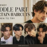 Middle Part Curtain Haircuts for Men