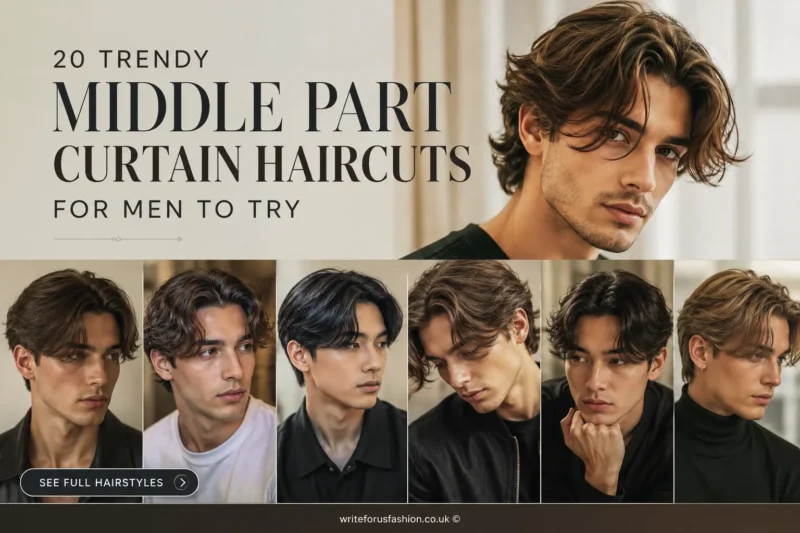 20 Trendy Middle Part Curtain Haircuts for Men to Try