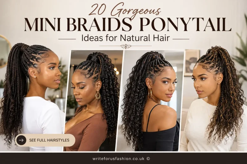 Mini Braids Ponytail Ideas for Natural Hair