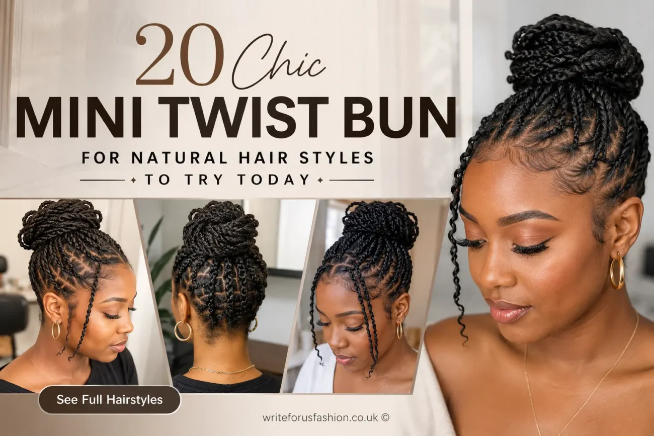 Mini Twist Bun for Natural Hair Styles