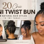 Mini Twist Bun for Natural Hair Styles