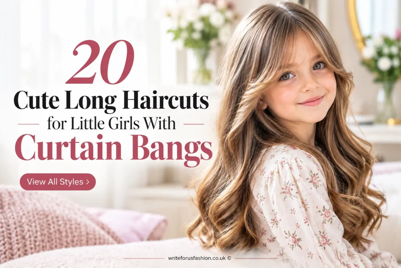 Cute Long Haircuts for Little Girls With Curtain Bangs
